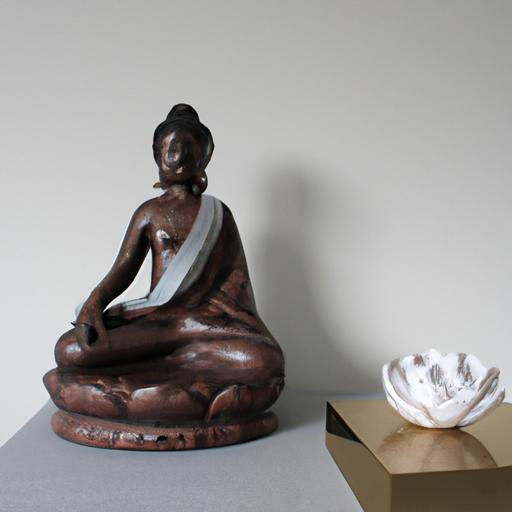 Đức Phật hiện đại trên bàn thờ tối giản