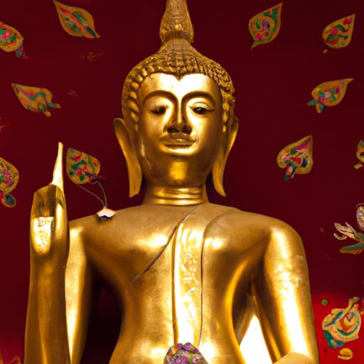 Tượng Phật Di Lặc mạ vàng trong đền